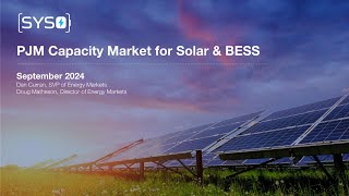 SYSO Webinar: PJM Capacity Market Update