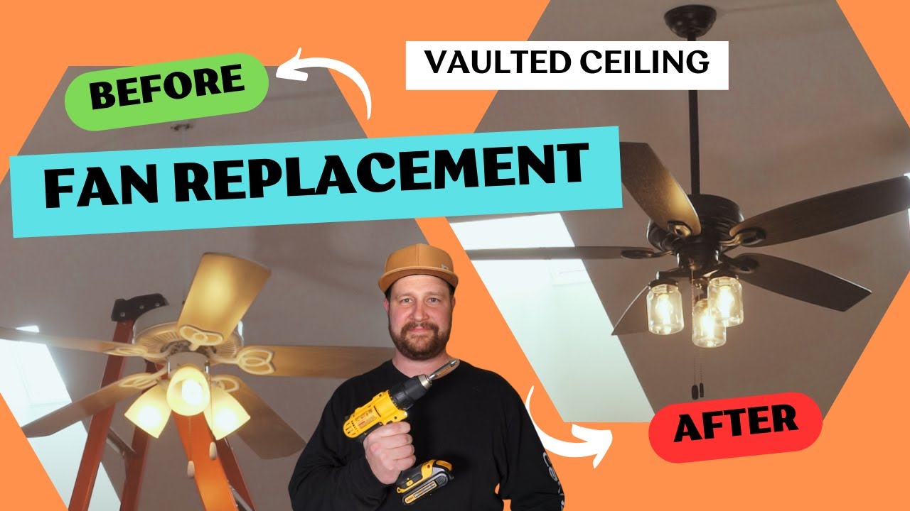 How-To Replace a Ceiling Fan on a Vaulted Ceiling: DIY