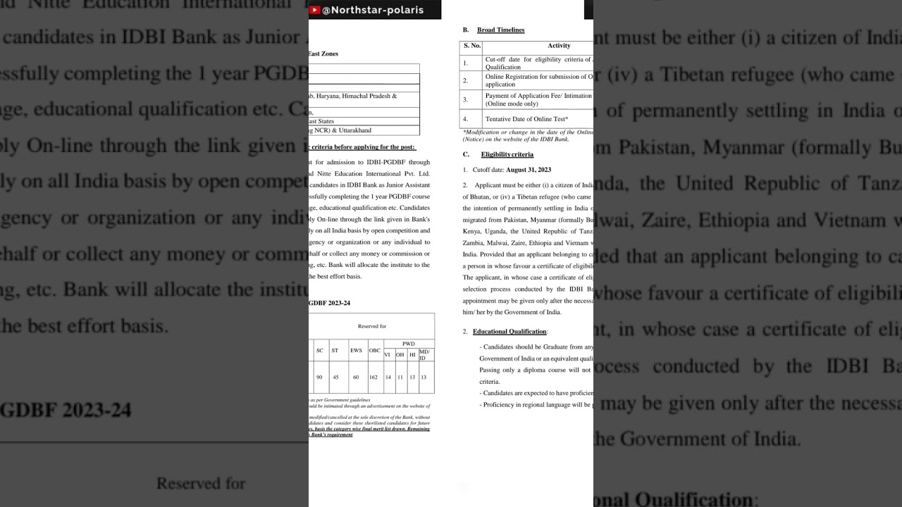 IDBI bank jr.asst.manager 2023 | idbi pgdbf vacancies 2023