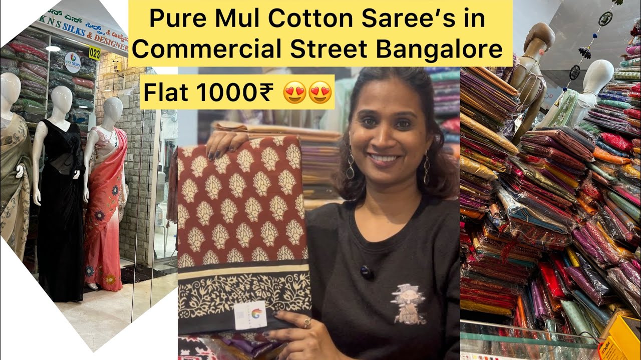 Pure Mul Cotton in Commercial Street Bangalore | @knssilksdesigners 