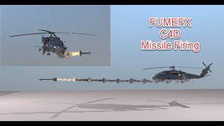 Cinema 4D FUMEFX - Missile Firing from Aircraft (ACTION VFX)