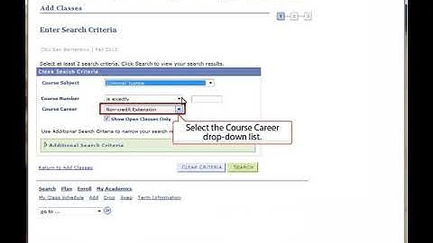 CSUSB Add a Class using Student Center
