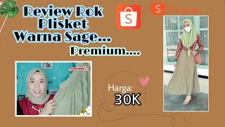 Review Rok Plisket Warna Sage Shopee Haul