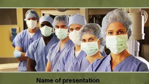 Medical Personnel In Hospital PowerPoint Template by PoweredTemplate.com