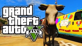 UNA MUCCA SPERICOLATA  - GTA 5 (Funny Moments /  Mod)