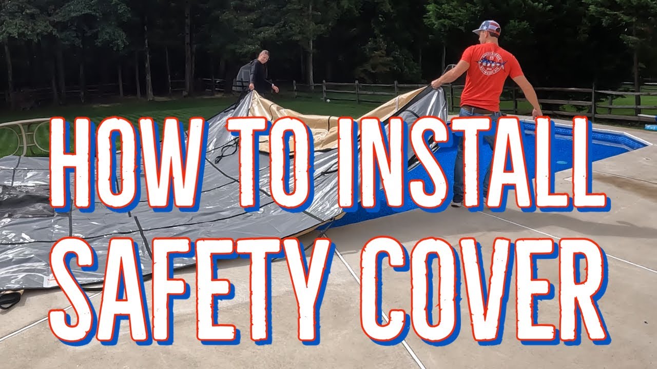 Pool Safety Cover Installation w/Anchors YouTube
