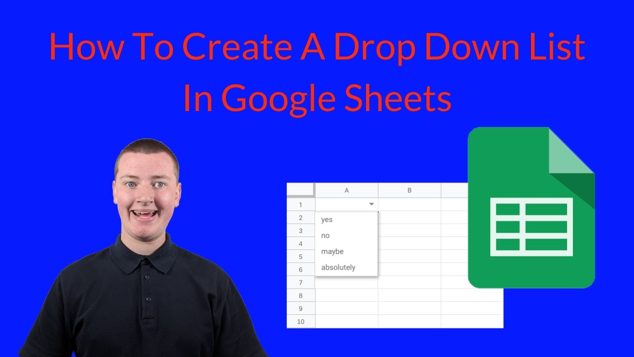 how to create a drop down list in google sheets