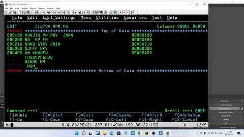 7 DIFFERENT COMMANDS IN PS MAINFRAME/jcl / mocha soft