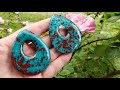 Red and Turquoise Fused Glass Cabochon Tutorial