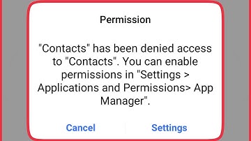 Permission Contacts has been denied access to Contacts You can enable permission in vivo V15 Pro