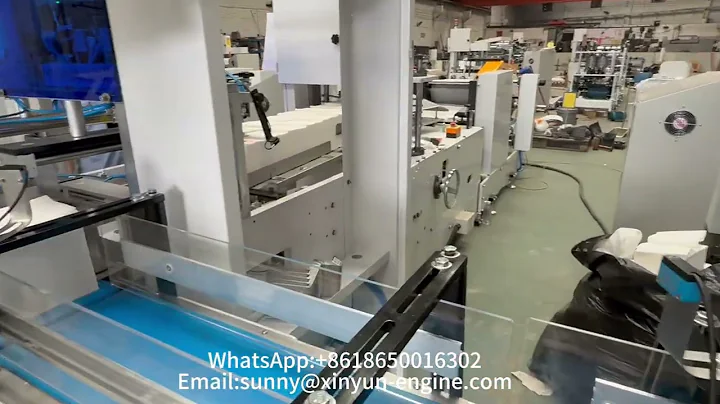High capacity 3 sets automatic napkin paper folding machine with one packing machine production line