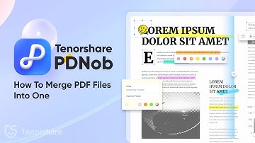 Tenorshare PDNob Guide | How To Merge PDF Files Into One