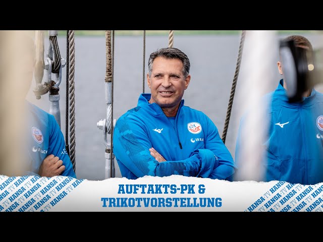 💬Pressekonferenz zum Saisonauftakt 2023/24 & die Vorstellung der neuen Hansa-Kluft!🔵⚪❤