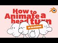 How to Animate a 2D Head Turn in Blender | Blender Grease Pencil Tutorial