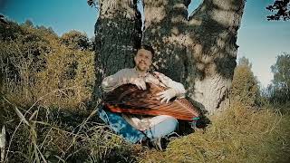 Traditional Russian music instrument gusli (russian harp) at the sacred oak tune