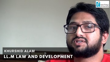 LLM Law, and Development | Khurshid Alam- (2017-18)