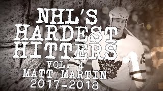 Best Matt Martin Hits From 2017-18 | NHL's Hardest Hitters