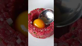 Beef Tartare 🥩🥚 | Raw Beef Perfection, Cinematic ASMR #aieats123 #foodasmr #howtomake #meatme