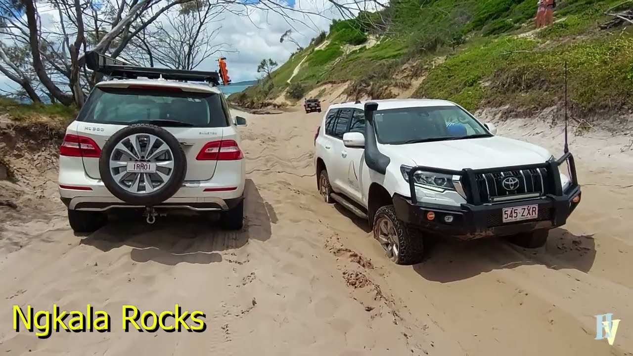 Mercedes ML350 First time on Fraser Island
