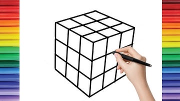 How to Draw a 3D Rubik