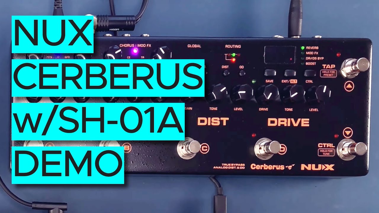 NUX Cerberus Sound Demo (no talking) with Roland SH-01a Synthesizer