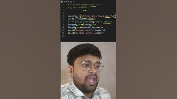 Fast Python Tip: Find the Longest Word from a Sentence | Python Shorts