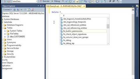 شرح بالعربي(SQL Server 2014  Tutorial   -  Delete record from table)