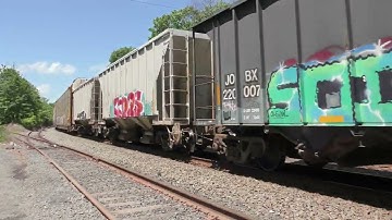 GMTX GP38-2 trails on CSX M410 5/17/25 | Piscataway, NJ
