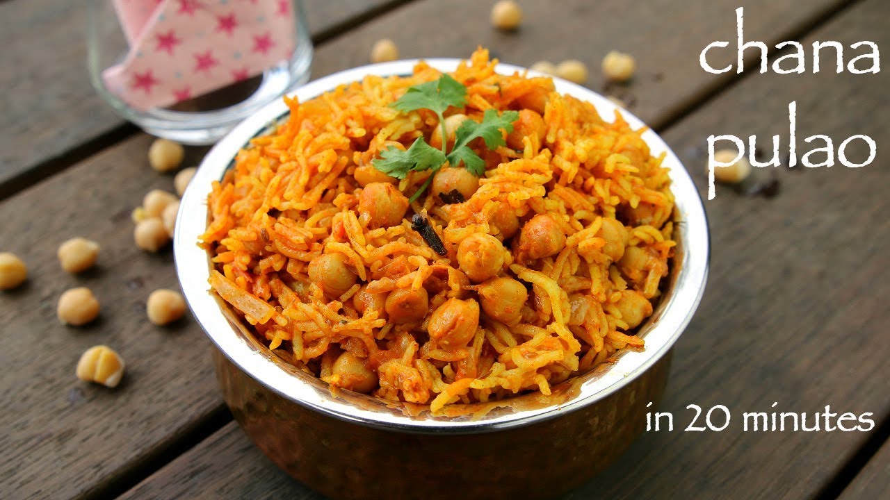 chana pulao recipe | channa rice recipe | kabuli chana pulao | Hebbar Kitchen