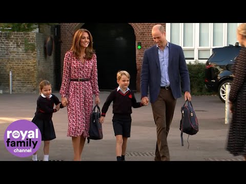 'She's very excited!': Princess Charlotte arrives for first day of school