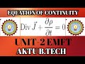 Equation of continuity #aktuuniversity #btech #physics #student