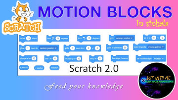 Motion blocks | scratch programming | in Sinhala | scratch 2.0 | (clear explanation)  2021