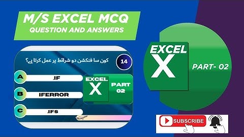 Top MS Excel MCQ for all Competitive Exams|Ms excel mcqs part2/ms excel mcq questions/Ms excel quiz