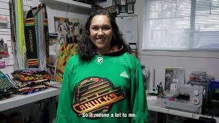 Behind the Canucks Black Excellence Logo with Designer Naa Sheka