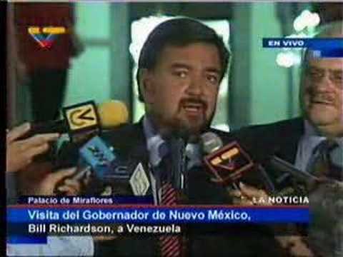 Gobernador gringo visita a Chavez