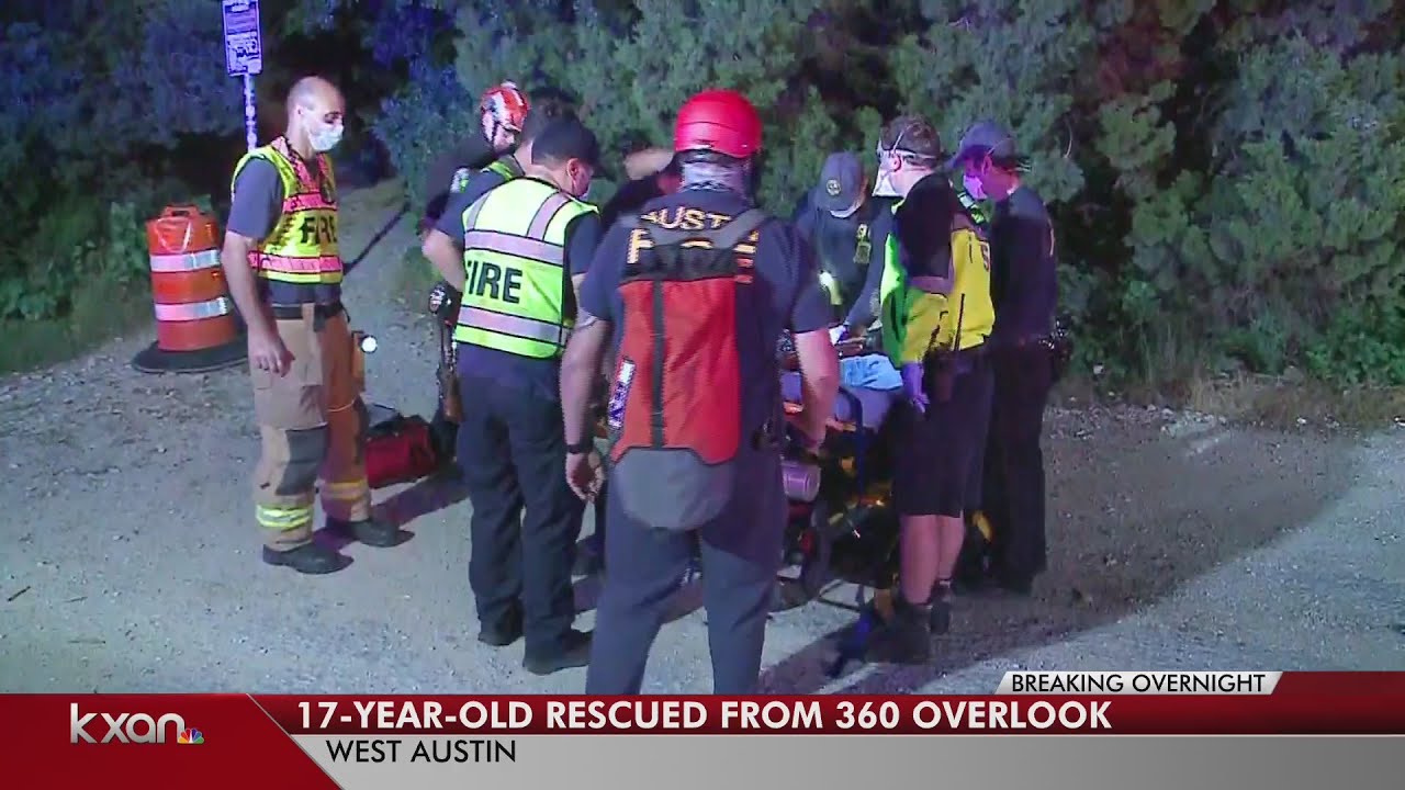 Paramedics rescue teen who fell 40 feet off bridge - YouTube