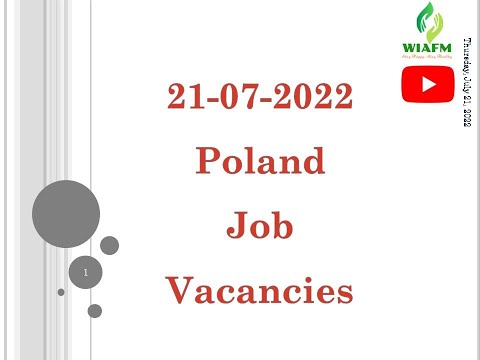 Poland 21 07 2022 Job Vacancies