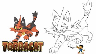 How To Draw Torracat Easy Step By Step