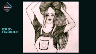 How to Draw a Fashion Girl | Girl Drawing | Dress Design Drawing Model | Barbie Drawing