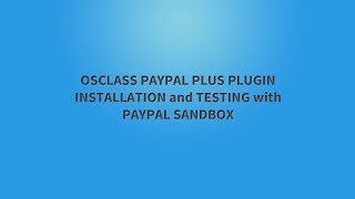 Osclass paypal plus payment plugin