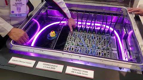 Fujitsu immersion-cooled rack 1U servers