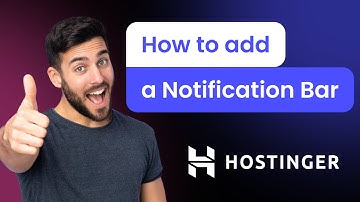 How to add Notification Bar to Hostinger
