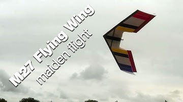 Maiden flight of my M27 scratch-built flying wing