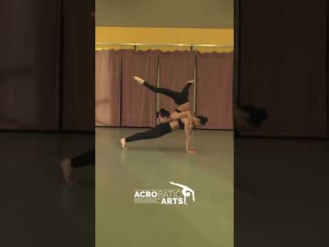 Partner Assisted Chest Stand 🤩 More ideas? We’ve got them! acrobaticarts.com #Acro #AcroTricks