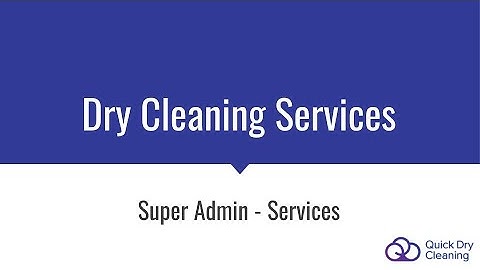 Super Admin: Services   Dry Cleaning