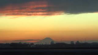 【常磐線】E657系 特急ときわ 利根川橋梁から見る夕焼け&富士山