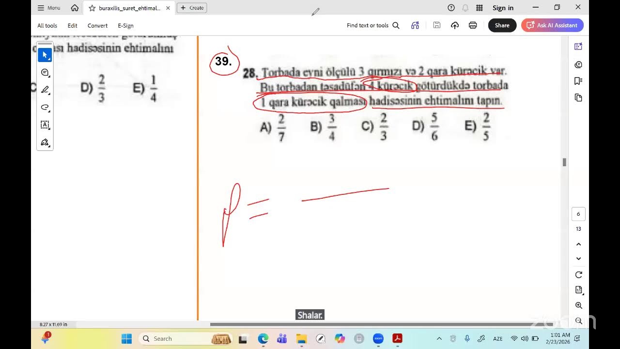 Buraxılış Süret Ders-58 Ehtimal-4