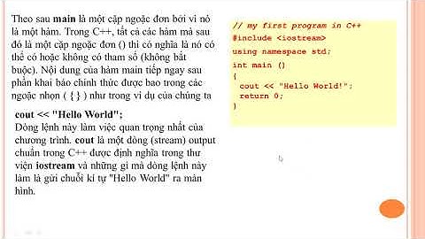 Bài 2 : Chương trình C++ huyền thoại : Hello World !!!