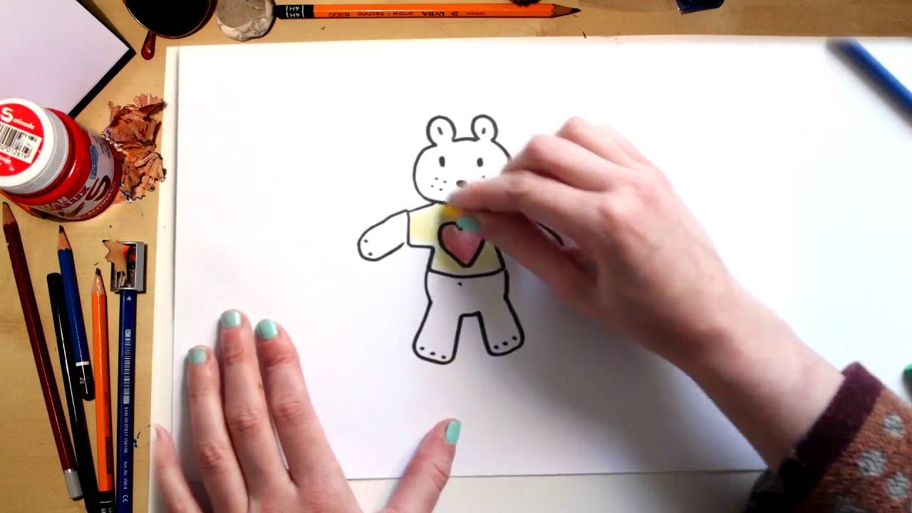 COMO DESENHAR UM URSO DE PELÚCIA DESENHOS PARA CRIANÇAS