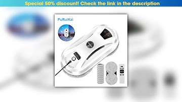 Must Buy PuRuiKai AI Window Cleaning Robot Smart Automatic Cleaner Streak-Free for Windows/Tiles/Gl